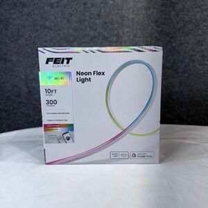 FEIT ELECTRIC Neon Flex Light 10FT RGB Wi-Fi Dimmable Remote Control Smart‎